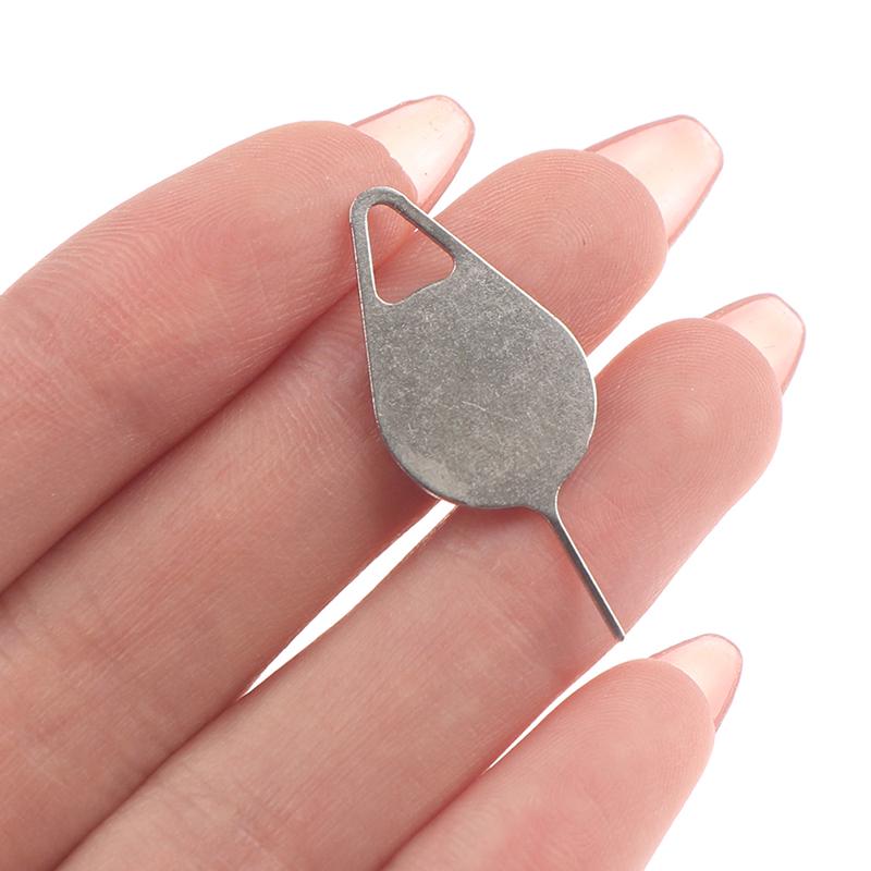 50Pcs Sim Card Tray Removal Eject Pin Key Tool Stainless Steel Needle