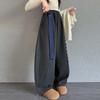 2025 Autumn/Winter Girls' Fleece-Lined Scimitar Sweatpants - Thick, Warm Sports Pants for Big Kids