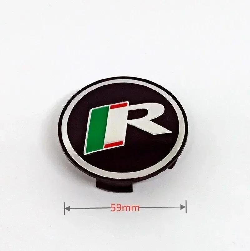 4PC X 59mm Letter R Car Wheel Center Hub Caps For X-Type S-Type F-Type XJ XF XE XK Car Styling Accessories