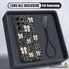 Bowknots Leopard Print Lanyard Case For Samsung S26 S25 Ultra S24 Plus S23 FE S22 Ultra A55 A56 A17 A37 A57 5G Skin Feel Magnetic Phone Cover