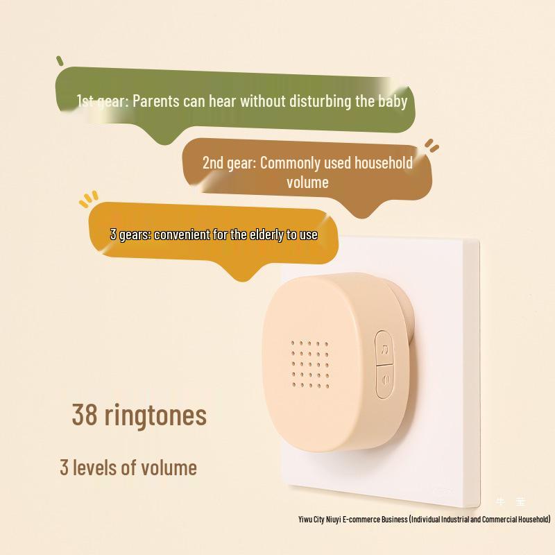 Nordische Süße Kabellose Türklingel für Schlafzimmer und Haustür - Lucy & Pete Design