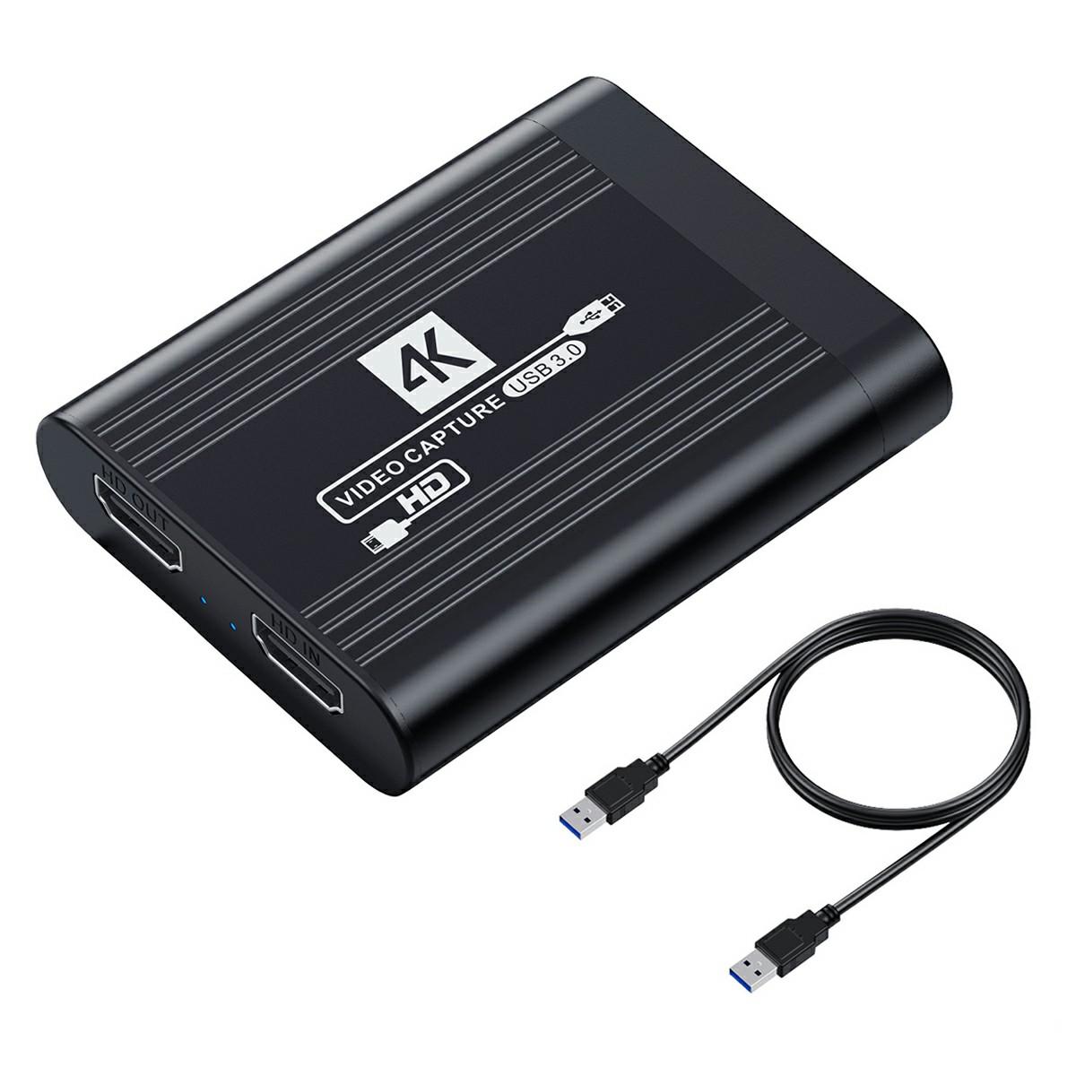 

HD-044 4K Video HD Capture Card Driver Free USB 3.0 Live Streaming Adapter with Audio Port As Shown A