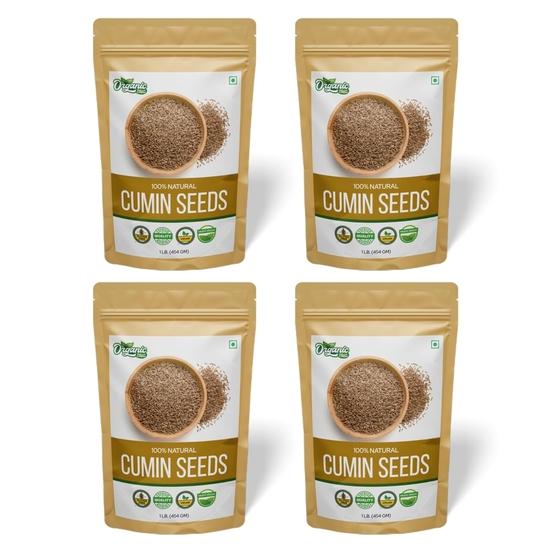 

Organic Zing Cumin Seeds | 100% Vegan and Chemical Free | Sabut Jeera | Packed and Produced in India - 454 gm (Pack of 4)