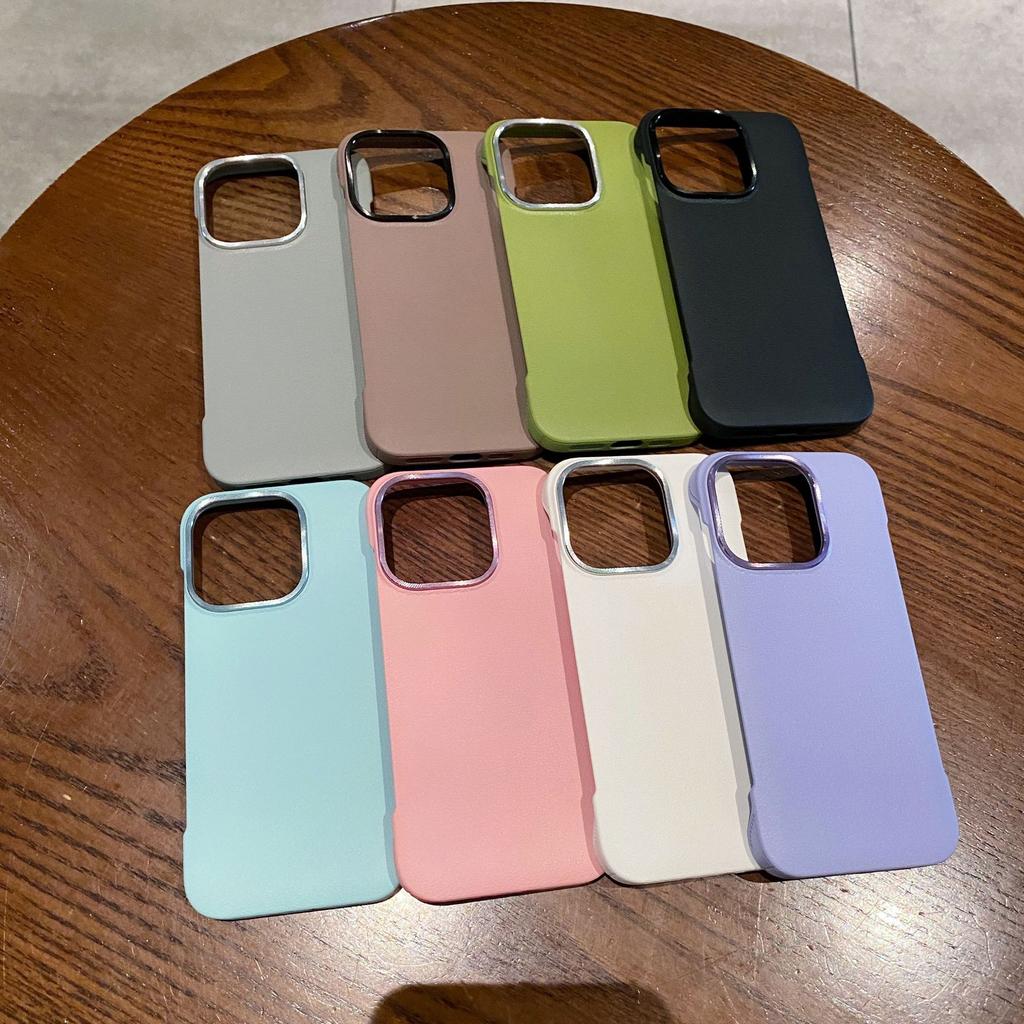 Suitable for IPhone 15promax with A Lychee Skin Texture Phone Case, 14 Ultra-thin Borderless Phone Case, 13iPhone12 Soft Case