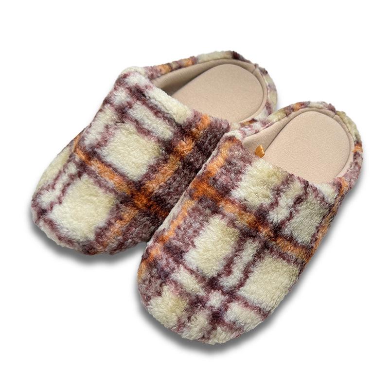 

2025 Осень/Зима Толстоподошвенные Нескользящие Шерстяные Хлопковые Тапочки для Женщин и Мужчин 38-39