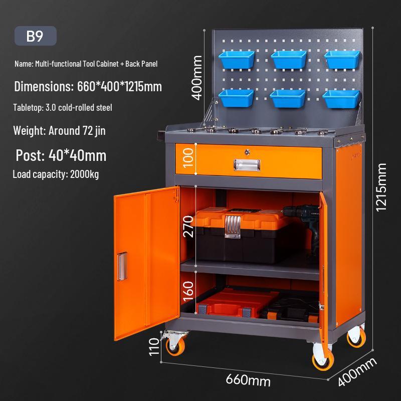 Heavy-Duty Multifunctional Tool Cabinet & Mobile Workbench