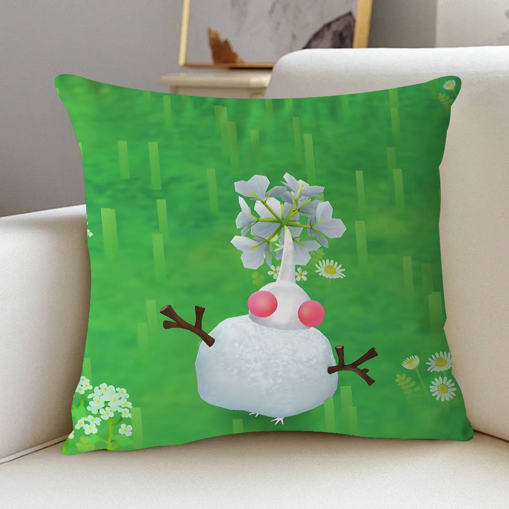 P-Pikmin Pillowcase Toon Gift Cushion Cover Bedroom Home Sofa Chair Seat Decor Pillow Case