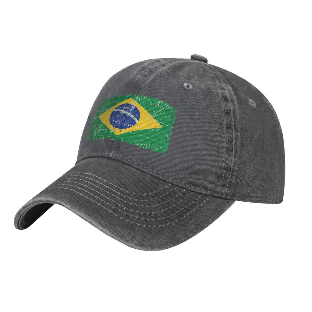 Brazil Flag Vintage Look Baseball Caps Vintage Distressed Washed Sun Cap Men Women Outdoor Running Golf Adjustable Fit Hats Cap