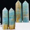 Natural Crystal Wand, Calcite Crystal Towers, Natural Large 6 Faceted Point Wands, Modern Natural Healing Crystal Point Obelisk For Reiki Meditation
