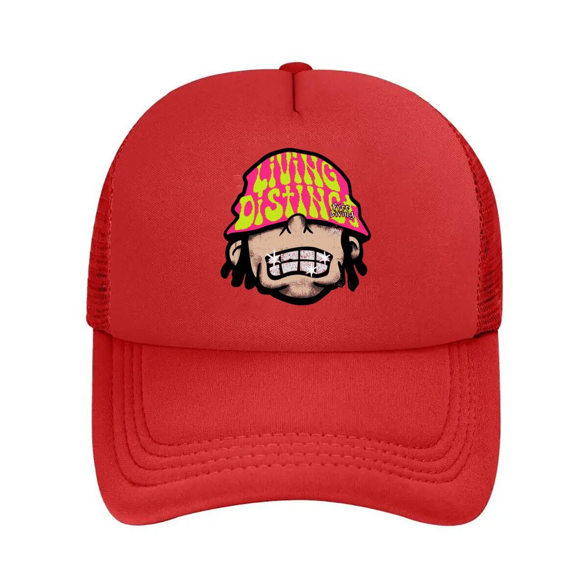 Neon Cartoon Glitter th Mesh Baseball Cap Hip Hop Adjustable