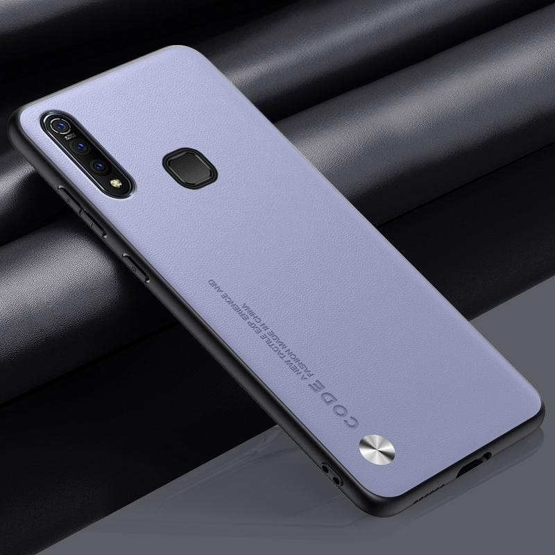 Luxury PU Leather Case For Vivo Z5X Back Cover Matte Silicone Shockproof Full Protection Phone Case For Vivo Z1 Pro Z1Pro Coque