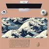 Japanische Wellen Mauspads Großes Gaming Computer Gamer PC Tastaturpad Maismatte Schreibtischzubehör Büro Schreibtischmatte Gamer Pad Tisch