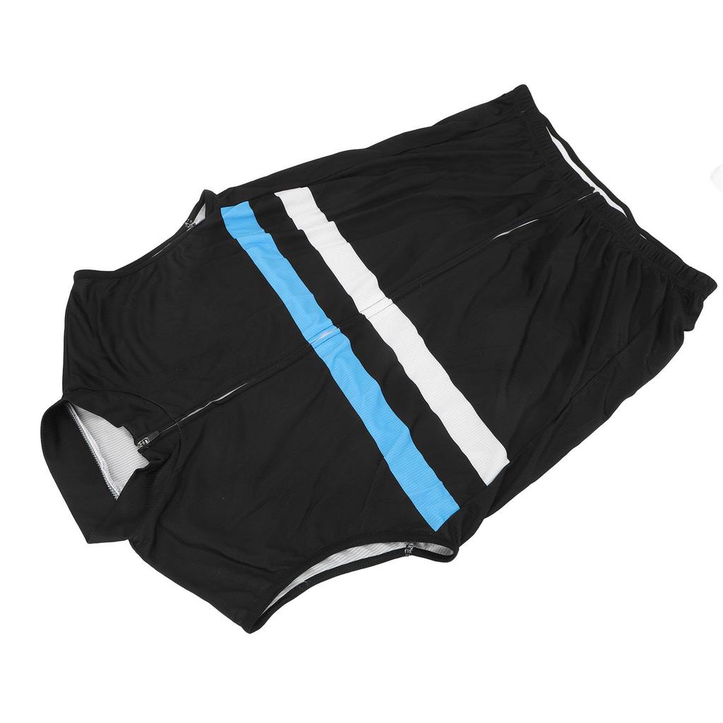 Bisiklet Yeleği Nefes Alabilir File Hızlı Kuruyan Reflektörlü Bisiklet Rüzgar Yeleği Kolsuz Hafif Spor Yeleği Açık Mavi