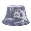 Tie-dye basin hat fashion gradual change color hat go out sun hat street shot bucket hat foldable beach hat