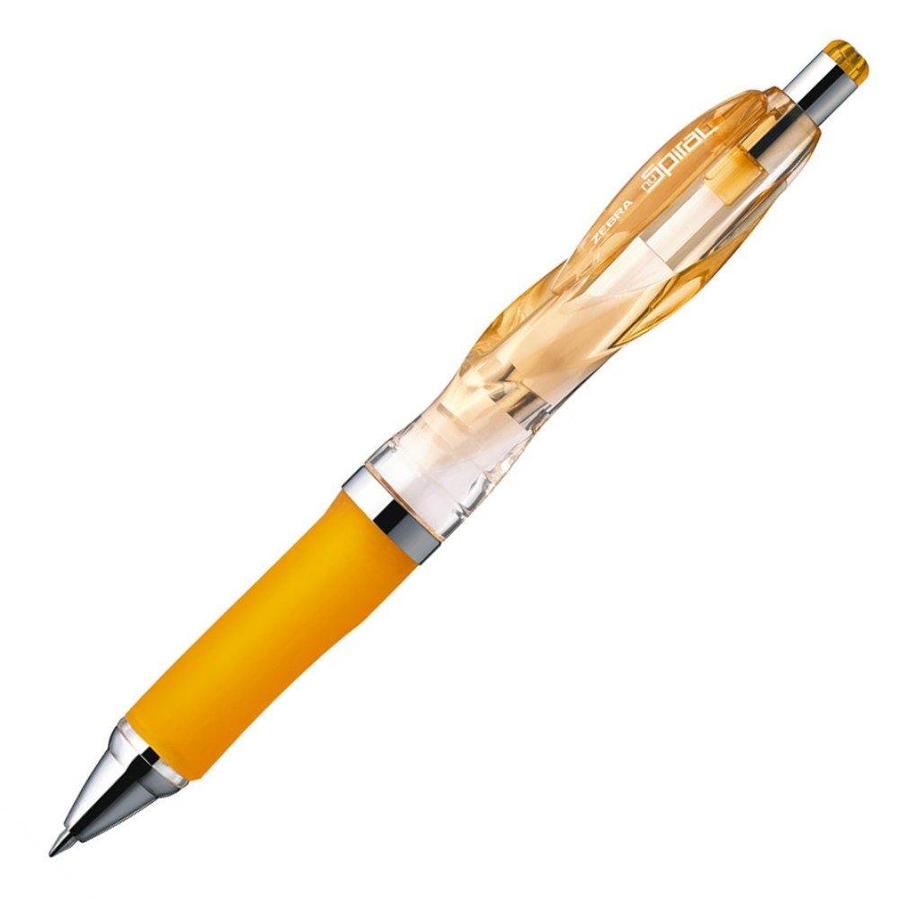 Zebra Ballpoint New Spiral Clear Orange Oil-Based Pen, CC, 0.7 inch, BA51-COR,