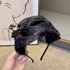 Fascinator Headband Hat for Women Halloween Headwearear with Beaded Hair Accessory Headpiece Hair Decoration for Party