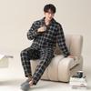Pajamas Men'S Winter Three-Layer Thickened Velvet Pure Cotton Padded Cotton Autumn And Winter Warm Anti-Static Winter Loungewear Set
