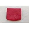 Used Epi Leather Coin Case Red