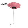 Decorative Flower Stake Garden Metal Bird Bath Ground Insert Bee Watering Art Station Butterfly Drinking Bowl for Backyard Pollinators Wild