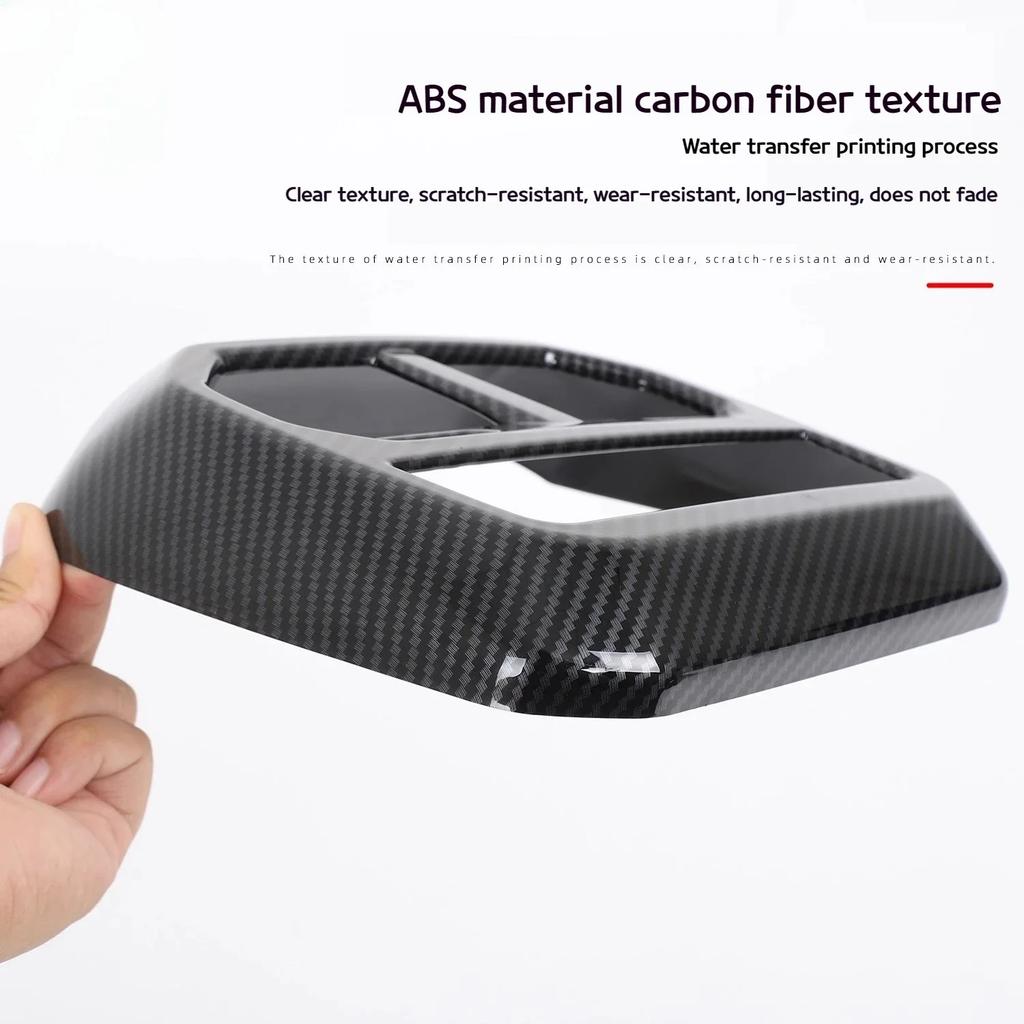 Pro BMW ix IX40 IX50 M60 2025-2025 Auto ochrana zadního výdechu klimatizace z uhlíkových vláken mimo trend dekorativní doplněk interiéru
