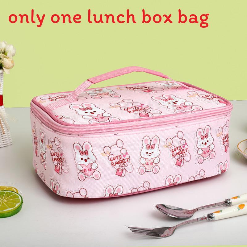 Cartoon Insulated Bento Bag For Kids With Aluminum Foil Lunchbox Carrier For School Or Travel