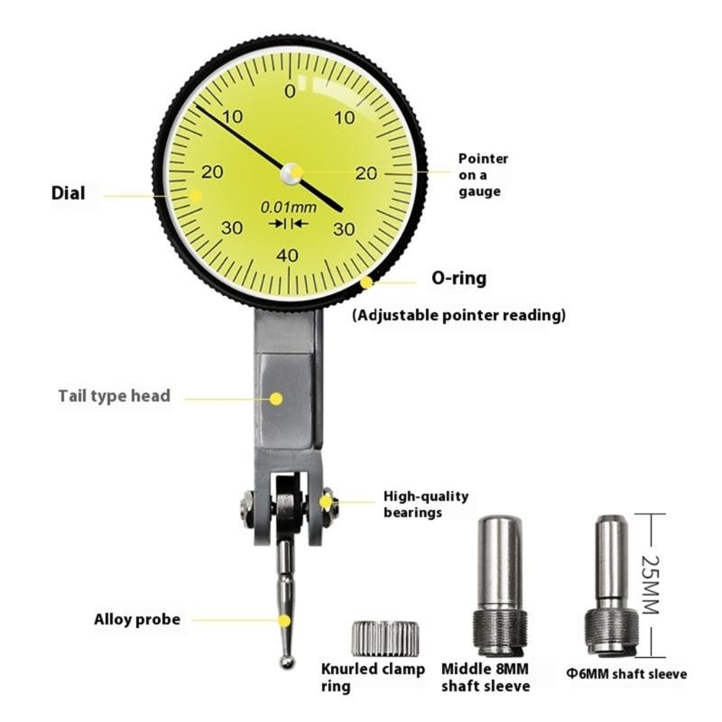 Heavy Duty Aluminum Gauges Indicator Magnetic Mount System High Visibility Marking Workshop Essential for Machining Use
