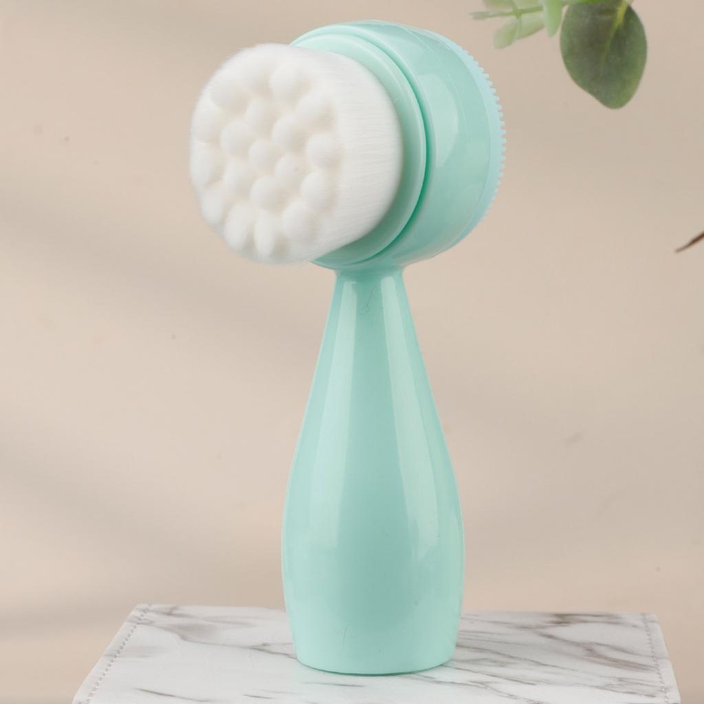 1 Polka Dot Soft Bristle Facial Cleansing Brush Deep Cleaning Silicone Soft Bristle Manual