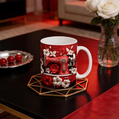 Crochet Mug Personalized Ceramic Coffee Cup Yarn Hooks And Crochet Tools Design Cup Knitting Mom Gift for Crocheting Moms Grandma Wife Daughter