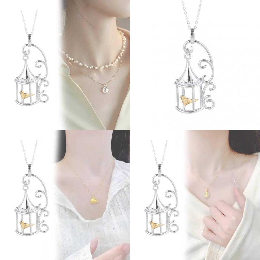 Künstlerischer Tier Vogelkäfig Anhänger Schmuck Für Frauen Männer Lässige Mode Geschenk
