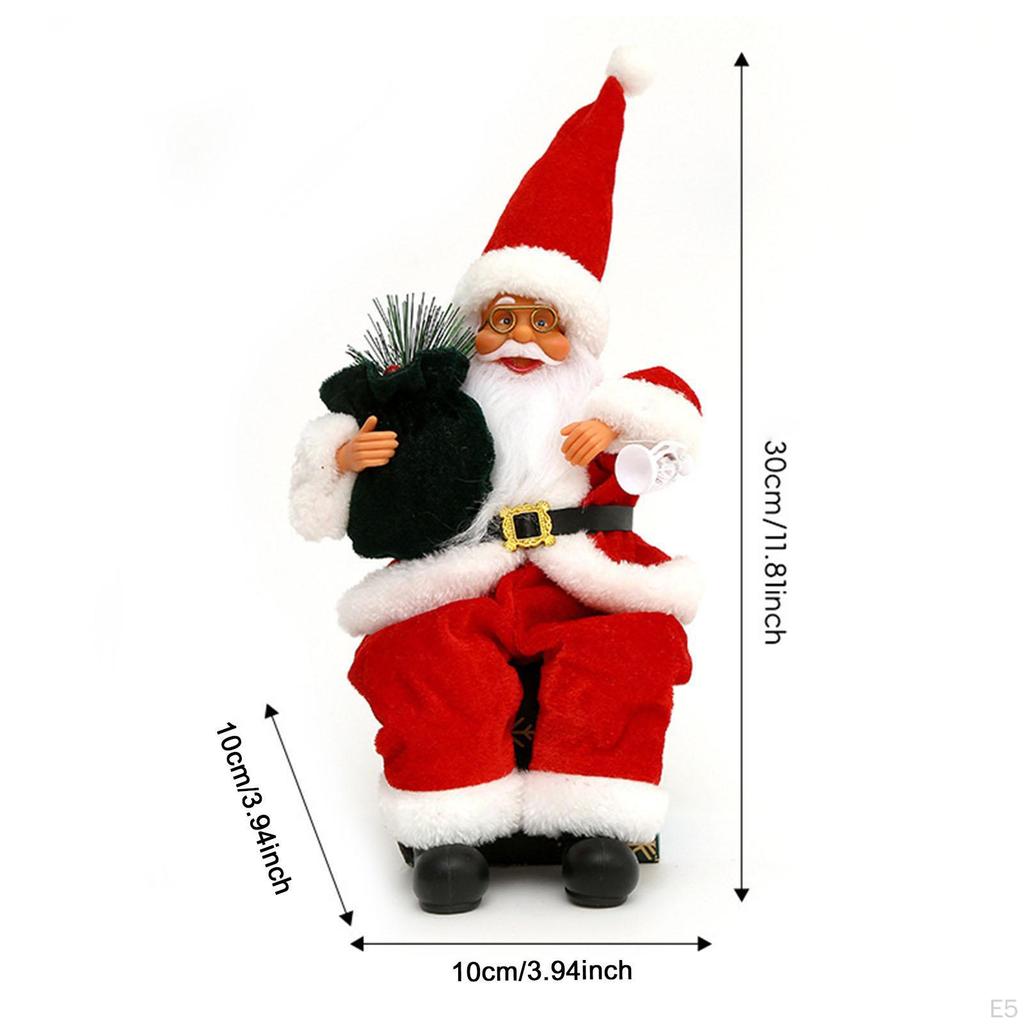 Santa Claus Doll Christmas Decoration Collectible Stuffed Scene Figure Xmas Tree