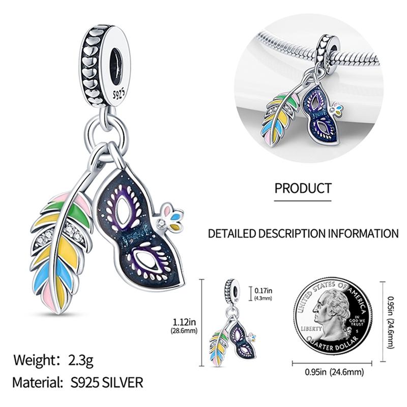 925 Sterling Silver Pizza Trunk Náhlavní souprava Přívěsek Náramek Korálkový Fit Náhrdelník Pro ženy Dárek Jemné šperky