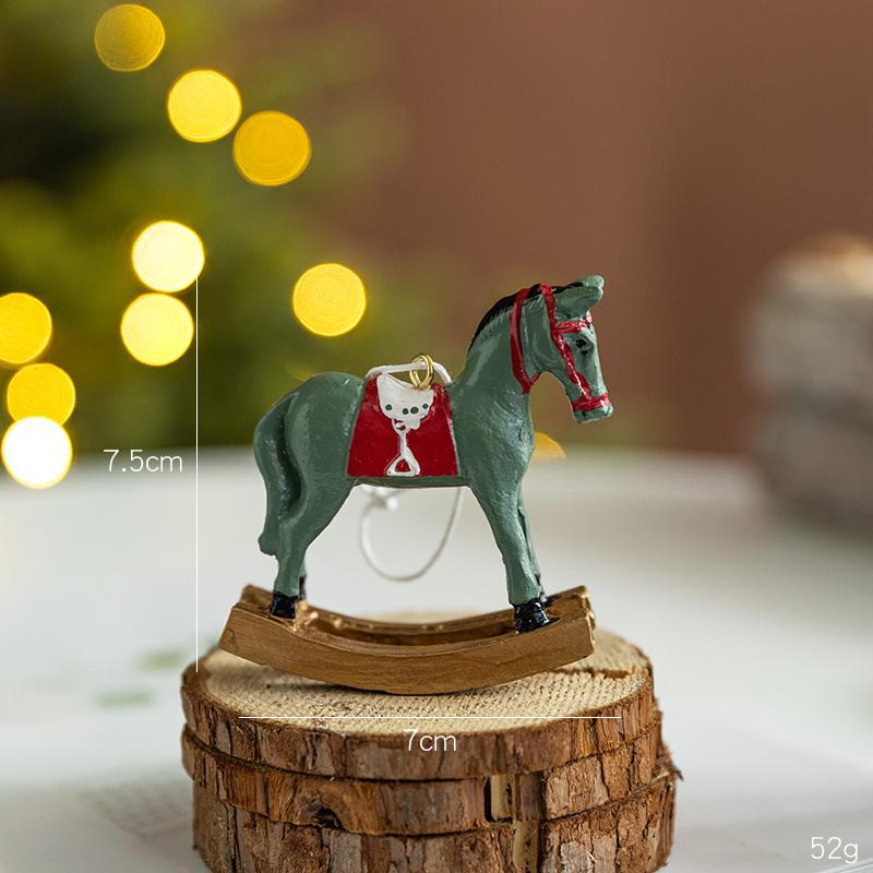 1 st Harts Gung Häst Julprydnad Vintage Stil För Träd Hängande Heminredning Diy Hantverk Samling Gåva Dekoration Hem