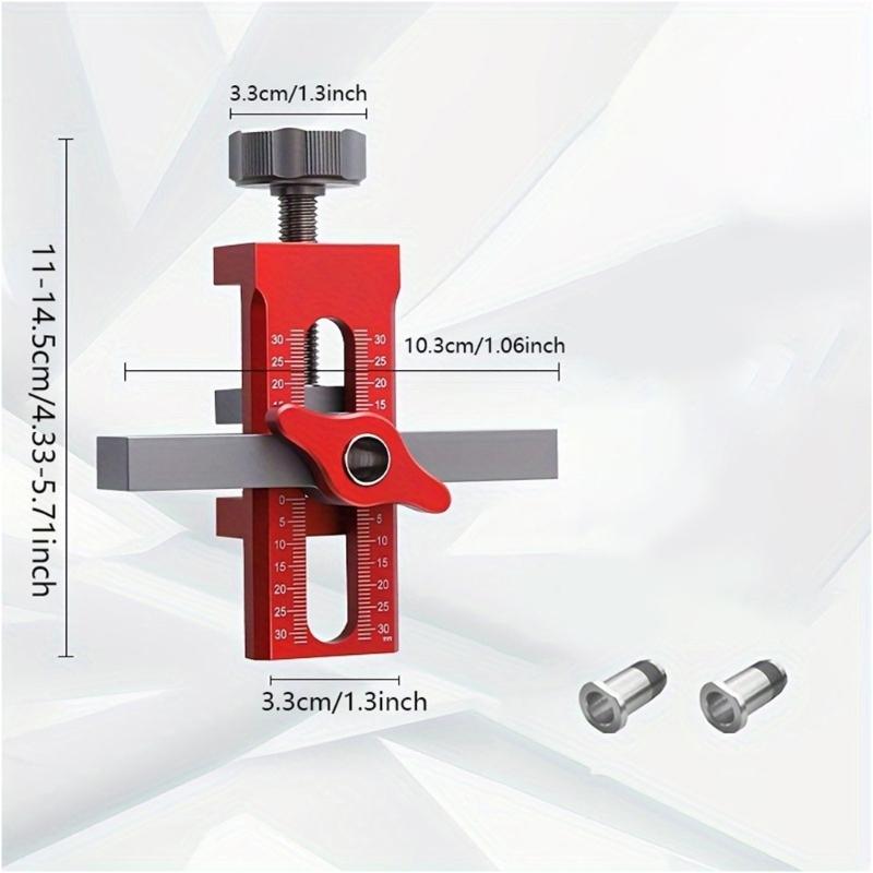 Cabinet Door Installation Positioning Tool Adjustable Length Positioner Mounting Jig Drill Locator for Most Cabinet Door