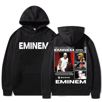 Rapper Eminem Marshall Bruce Mathers Mikiny na turné Pánské Dámské Ležérní Fleecová Vesta Mikina Módní Hip Hop Retro Mikina