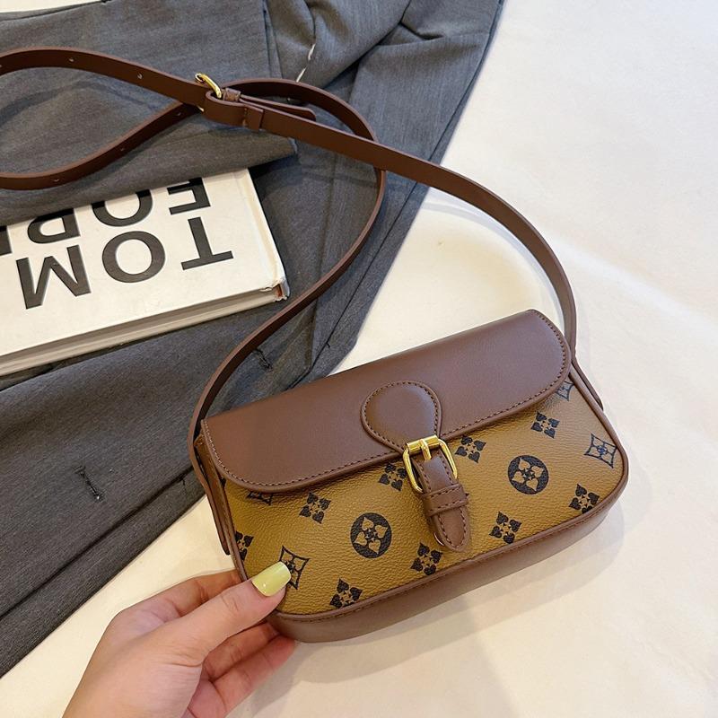 Spring and summer new bag retro printed small square bag fashion explosion popular women's bag shoulder messenger bag