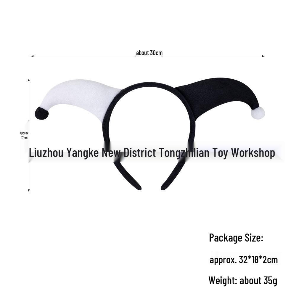 Halloweenová kreslená klaunská čelenka pro dospělé a děti - Párty doplněk pro převleky