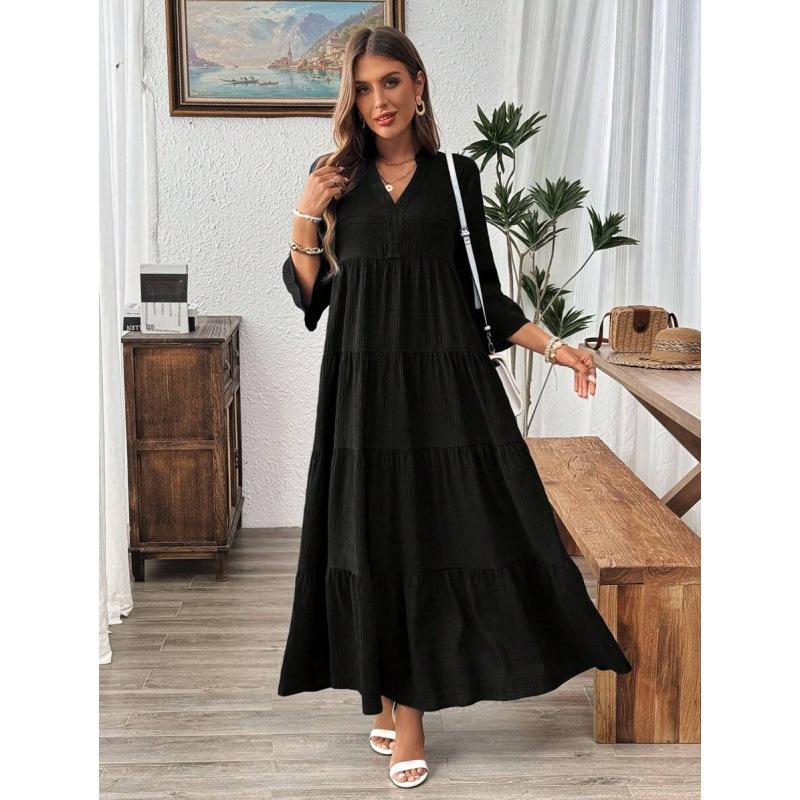 European and American fashion slim-fitting long dress women's 2026 summer new casual vacation skirt