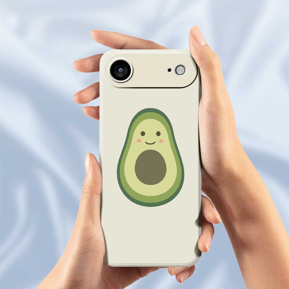 For iPhone 17 Air Case Cute Avocado Pattern Printing Straight Edge TPU Phone Back Cover