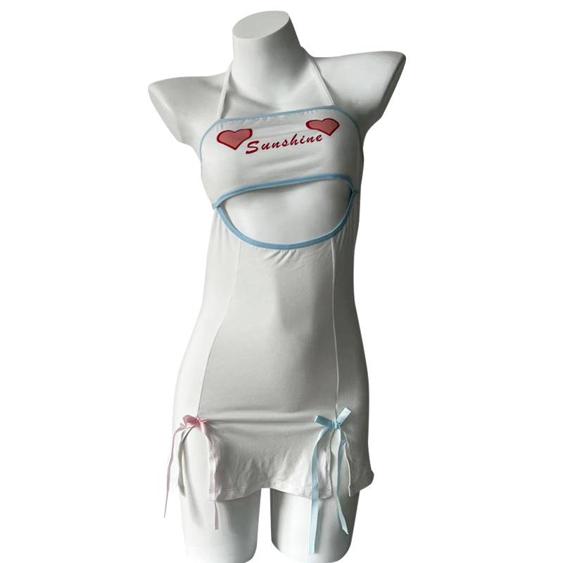 Sex Clothes No-take-off Pajamas Seduction Couple Cute Pure Desire Sexy Underwear Women's Suspender Skirt 2737