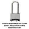 Master Lock 44mm Body 51mm Inner Stainless 1SSKADLH (Master Lock) Padlock, Keyed, Outdoor, Weatherproof, Rustproof, Width, Diameter, Steel,