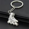 New Exquisite Simulation Skates keychain Charms Stainless Steel Key Ring Bag Ornaments Skating Lovers Souvenirs Accessories
