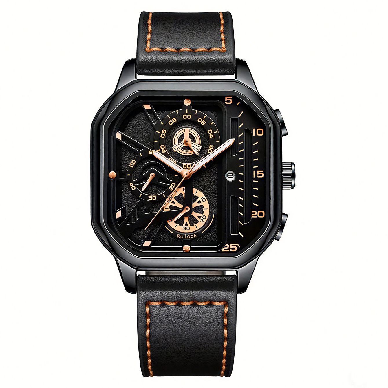 Men S Watch Set Casual Men S Square Dial Quartz Watch Set