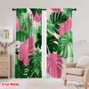 2pcs,2D Plane Printing Curtains Digital Printed Tropical Tapestry Polyester (without Rod) Room Decor for Living Room and
