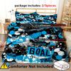 Football Blue Watercolor Pattern 3D Printed Duvet Cover Luxury Sports Style Bedding Set Soft Comfortable Quilt Cover Pillowcase