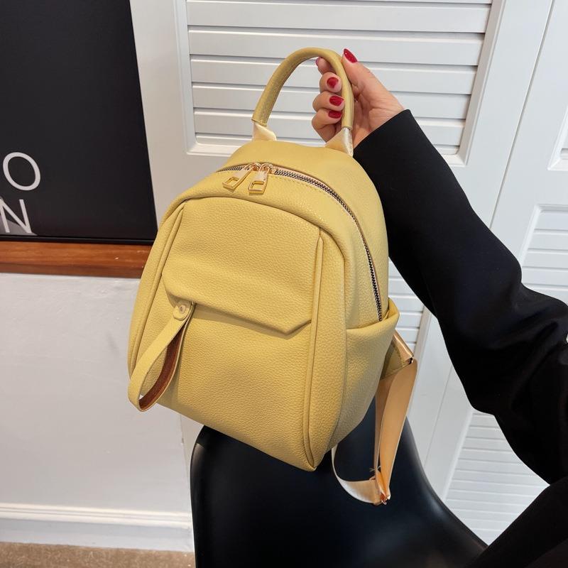 Soft Leather Large Capacity Women's Backpack Simple Casual New Fashion Mommy Backpack Schoolbag Tide