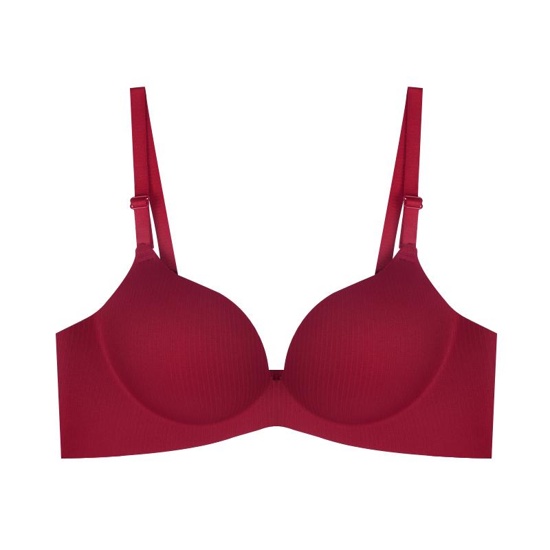 

Женский бюстгальтер пуш-ап, сексуальный бюстгальтер, беспроводной бралетт, бесшовный бюстгальтер-футболка, милое нижнее белье конфетного цвета, женское нижнее белье 34/75AB красный