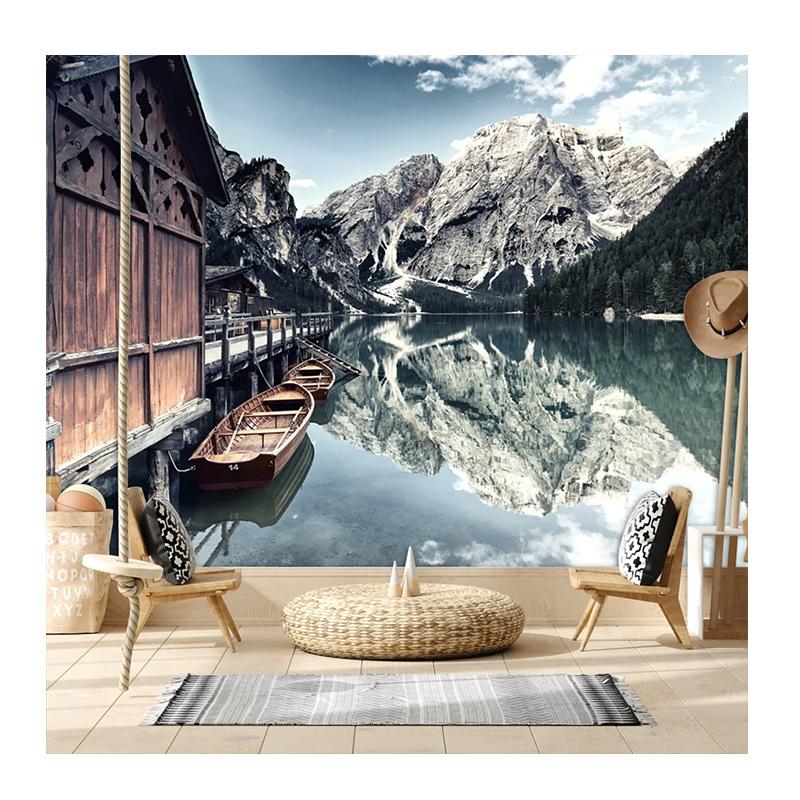 

Lakeside Old Wooden House Wallpaper Living Room Children s Room Nursery Mural Home Decoration Wallpaper 200 cm(W) x 140 cm(H)