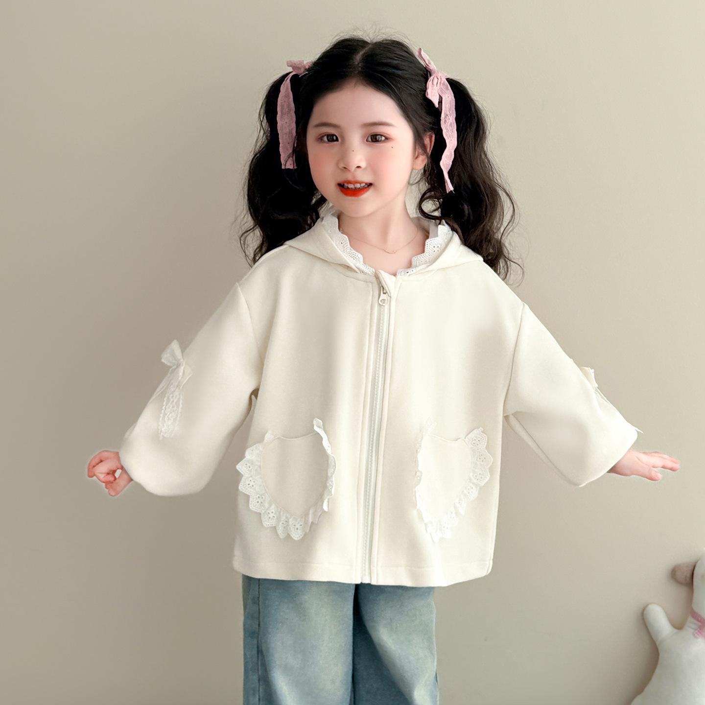 

Girls Fashionable Hooded Jacket, Spring/Autumn 2025 Collection - Trendy Baby Top 100 cm
