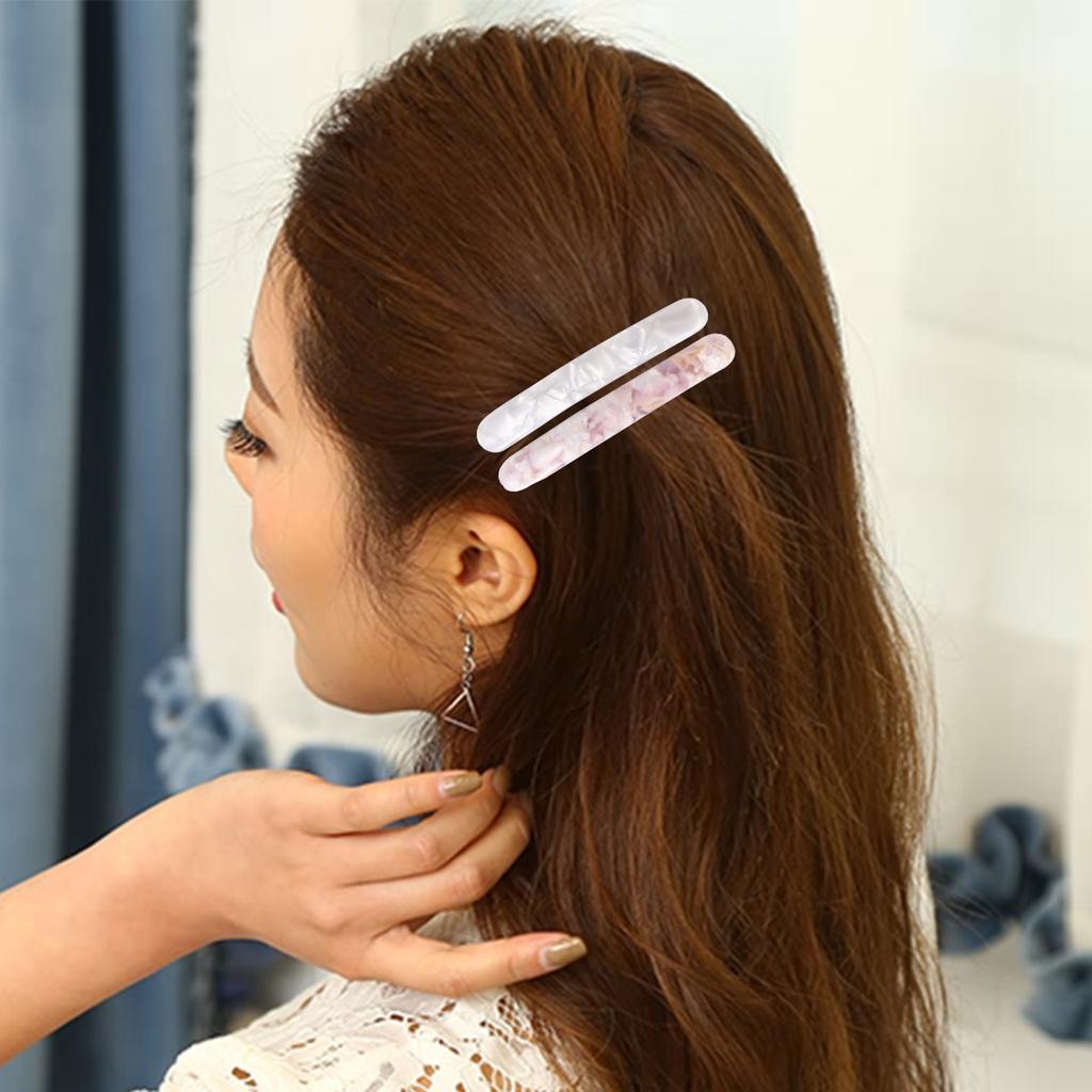 3Pcs Hairpin Fashion Hair Clips Cow White Ivory White Non-Slip Elegant Barrettes for Women Party Wedding Hair