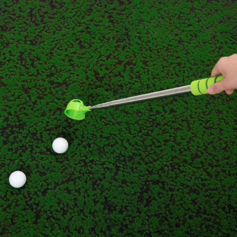 Two-Sided Telescopic Golf Ball Retriever Adjustable Stainless Ball Grabber  Golf Accessories